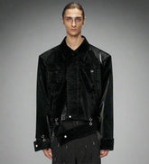 Men's Crocodile Vegan Leather Jacket